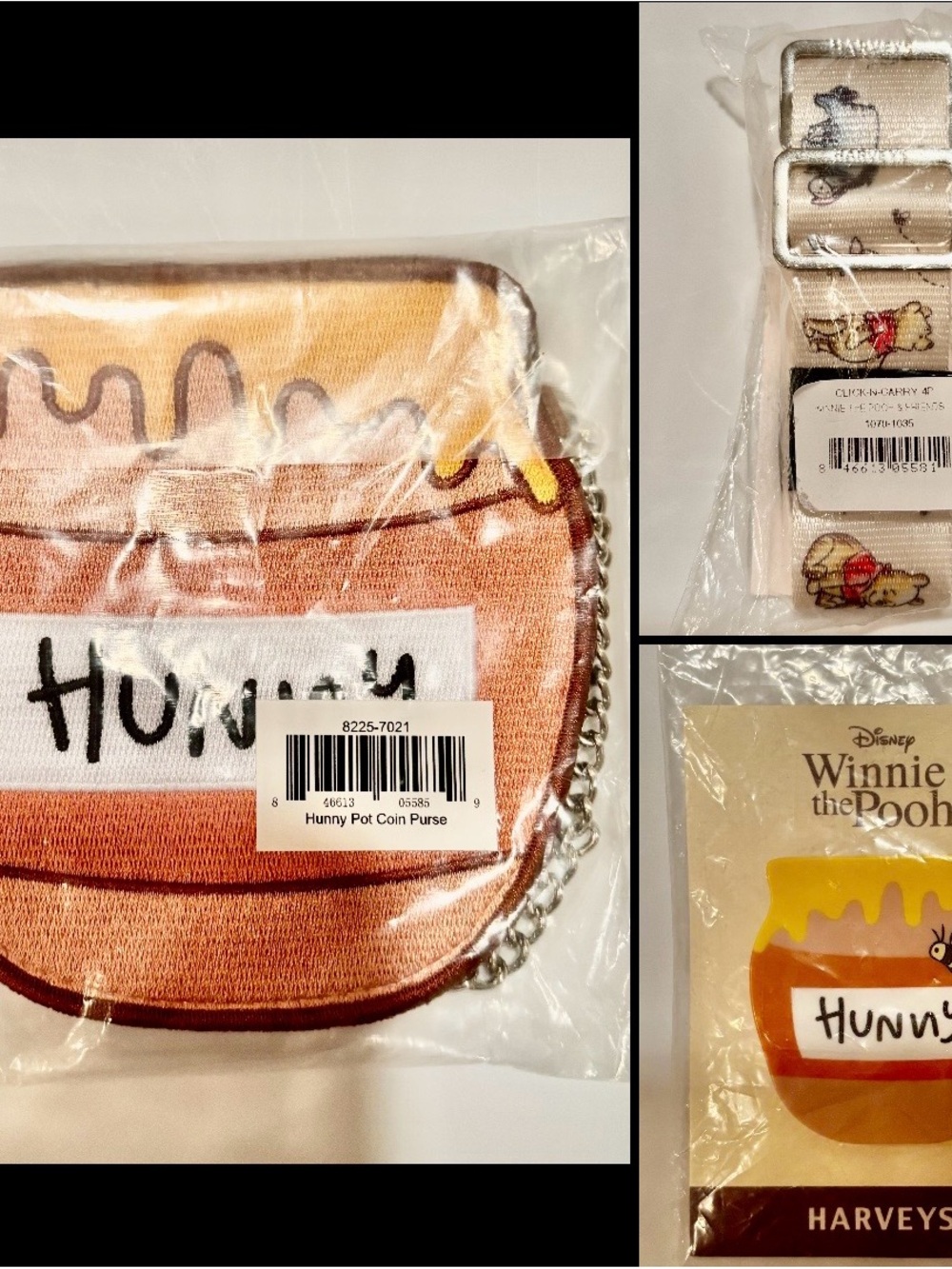 Harveys Disney Winnie the Pooh & Friends Hunny Pot coin purse, CNC, LE pin / NEW